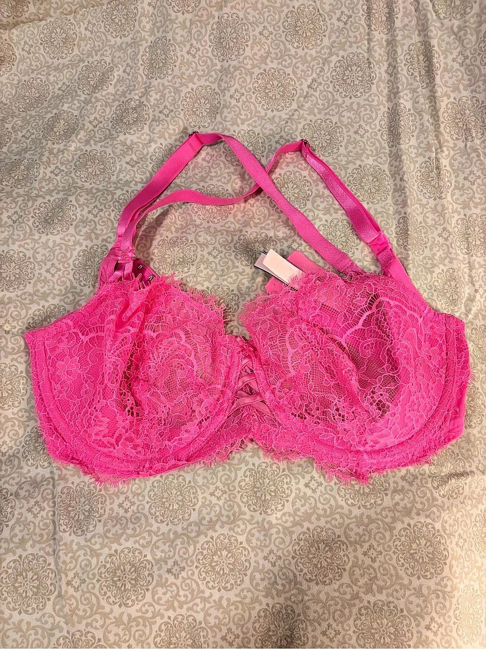 Victoria's Secret Dream Angels Wicked Caged Rosebud Embroidery Unlined